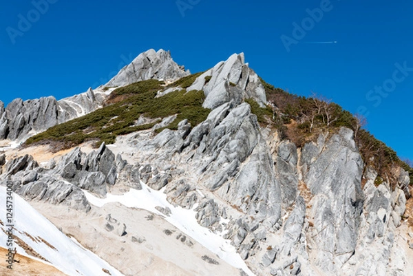 Obraz 冬の燕岳 花崗岩の奇岩02