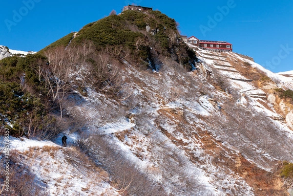 Obraz 北アルプス 冬の山小屋 燕山荘