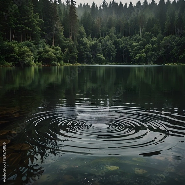 Obraz reflection of trees in water