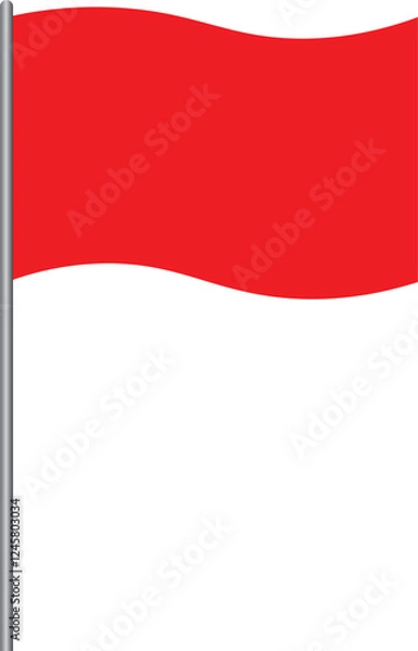 Obraz Red flag vector design.