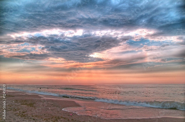 Obraz morning sea before the storm (hdr-post processing)