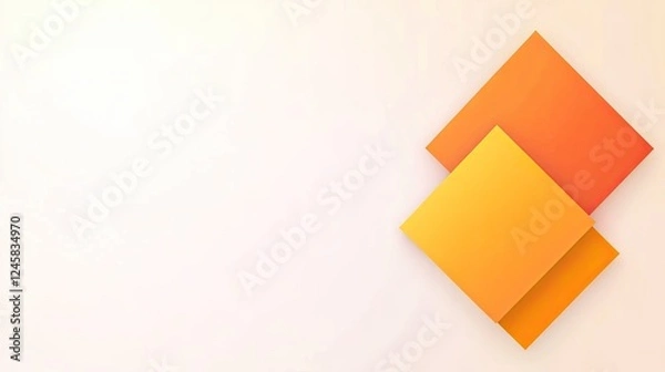 Obraz Abstract geometric shapes in warm tones on a soft background, ideal for modern design projects