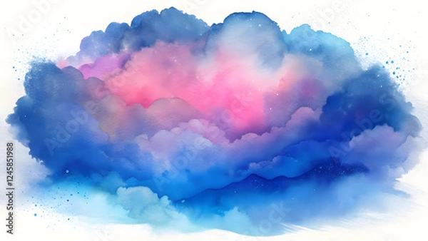 Obraz a-watercolor-brushstroke-background-with-splashes