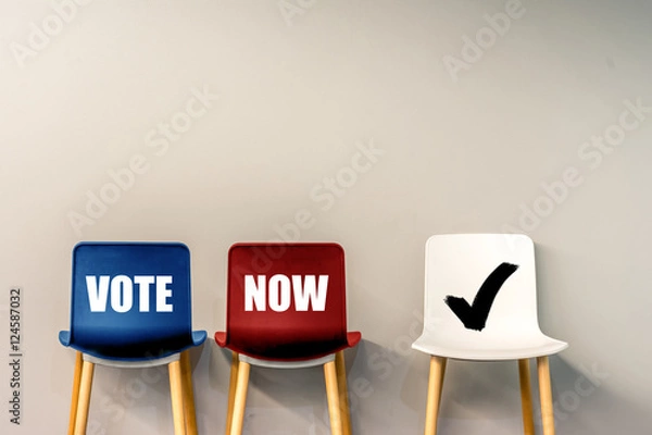 Obraz Vote concept with chairs