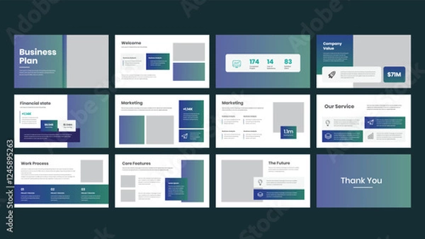 Obraz powerpoint and keynote presentation slides design template