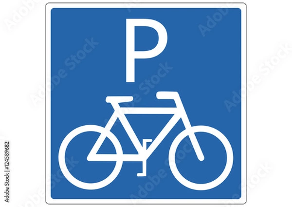 Obraz Znak parking dla rowerów