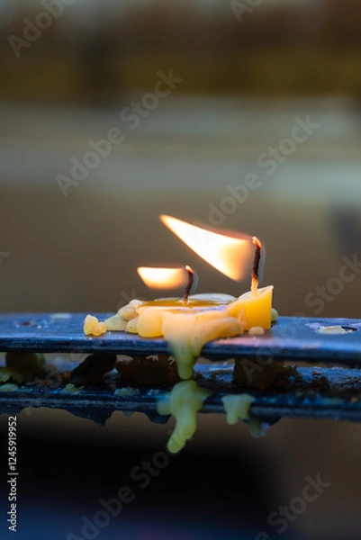 Obraz Candles in Wat Phra That Doi Suthep, Chiang Mai. Thailand.