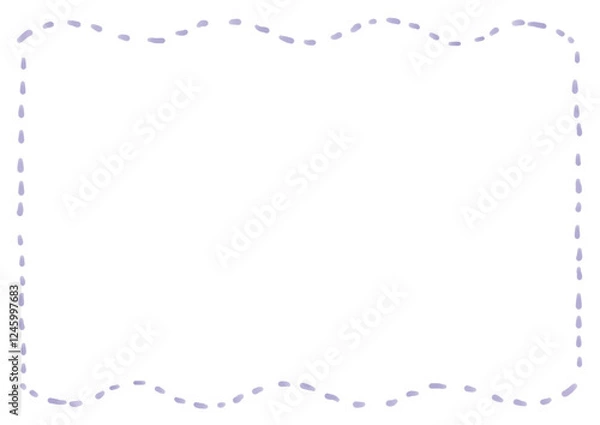 Fototapeta 水彩風　シンプル　四角いフレーム　枠