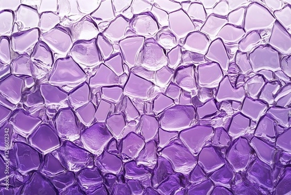 Obraz Purple Cracked Glass Texture with Gradient Background Symbolizing Fragility and Creativity