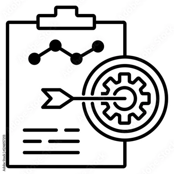 Fototapeta Strategy Outline Icon