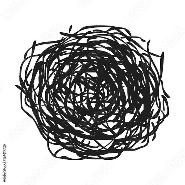 Fototapeta Tumbleweed icon in black style isolated on white background. Wlid west symbol stock vector illustration.