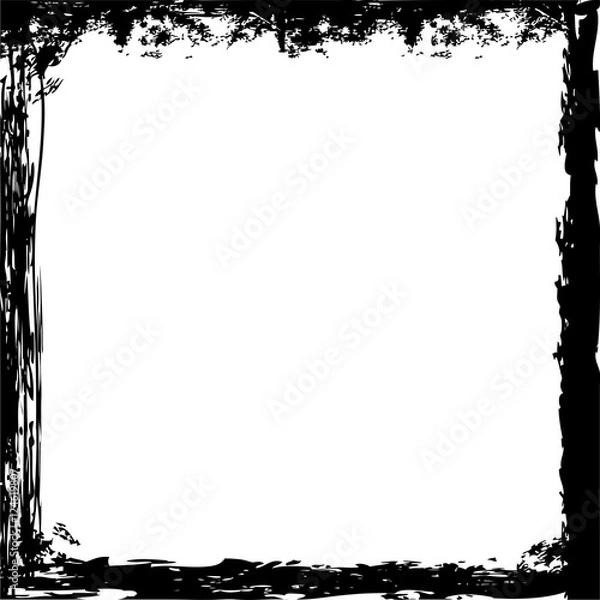Fototapeta Grunge square vector borders