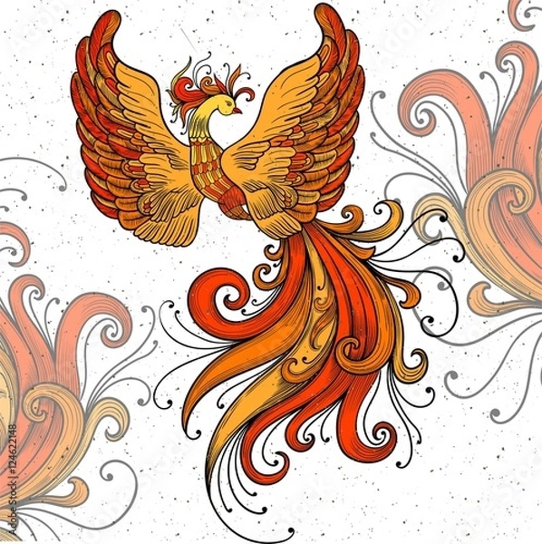 Fototapeta Firebird vector clipart
