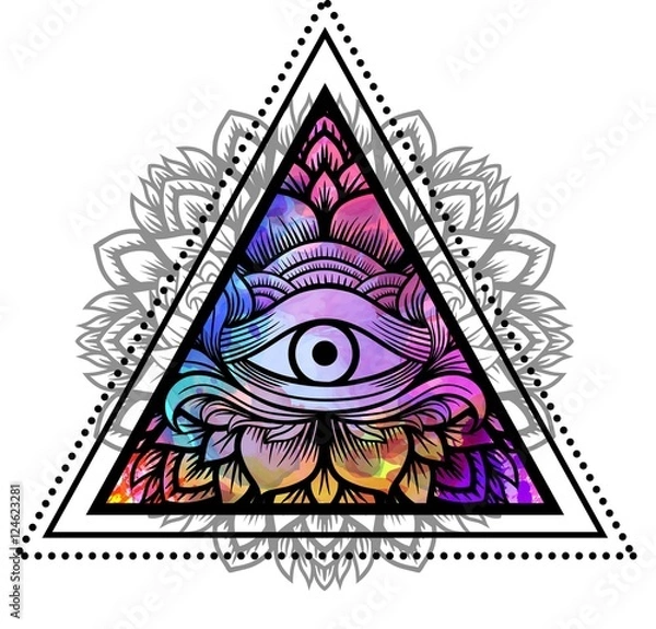 Fototapeta Third eye with mandala