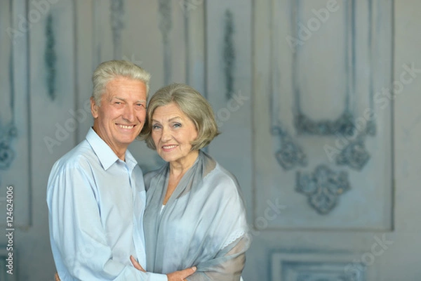 Obraz Happy smiling old couple