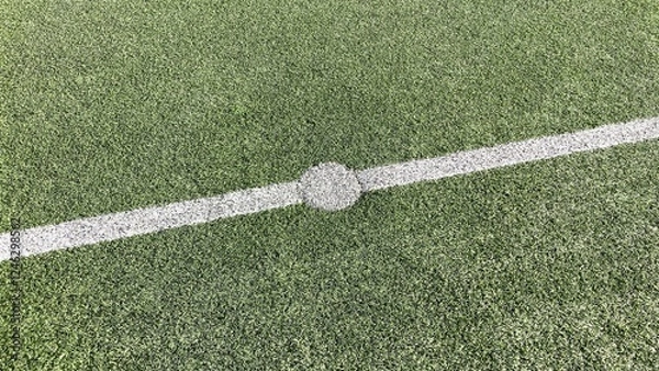 Obraz Fußballfeld Mittelkreis Anstoßpunkt