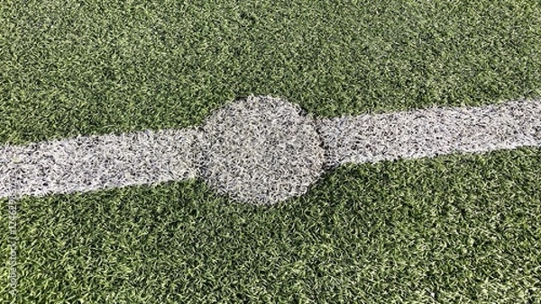 Obraz Fußballfeld Mittelkreis Anstoßpunkt