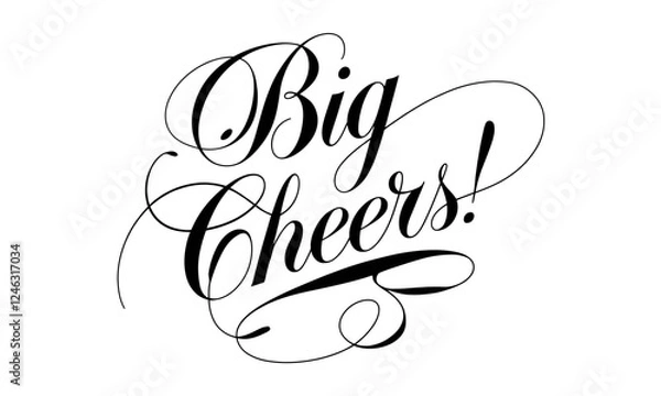 Obraz Big Cheers Congratulate Appreciation quotes Calligraphy & Vintage Typography Stylish Script Lettering