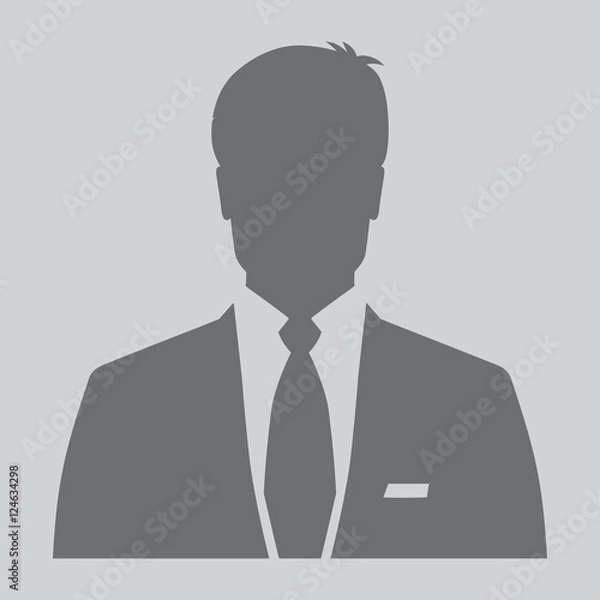 Obraz Gray businessman icon, men's silhouette avatar 