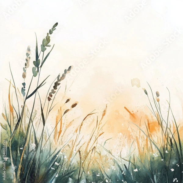 Obraz Realistic boho painted illustration makes viewer peaceful and joyful