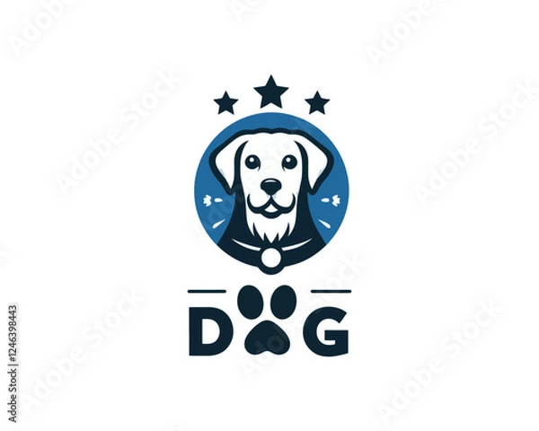 Obraz Cartoon Dog Logo Design Icon Symbol Vector Illustration.
