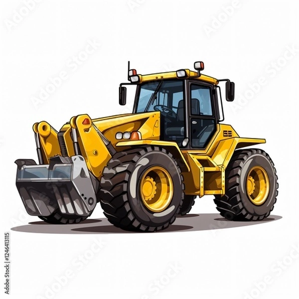 Fototapeta Professional Construction Vehicle Clipart for Illustrations and Designs
