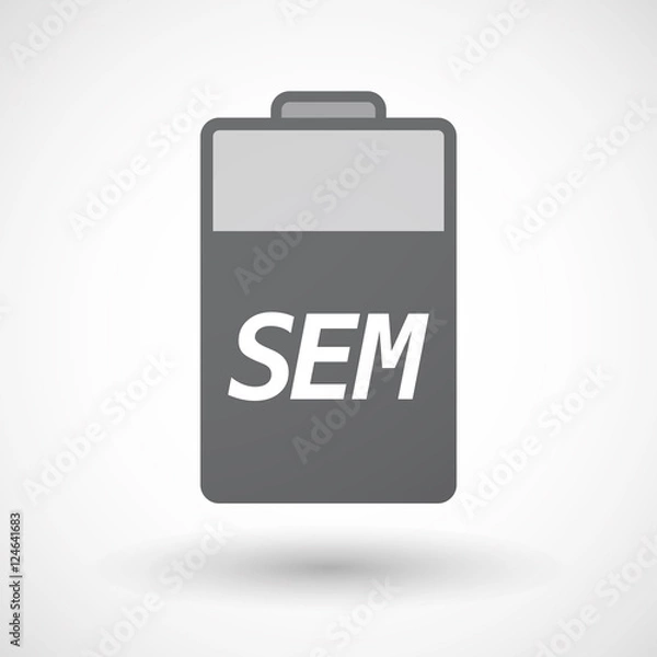 Fototapeta Isolated  battery icon with    the text SEM