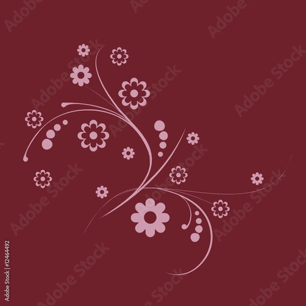 Fototapeta retro flor