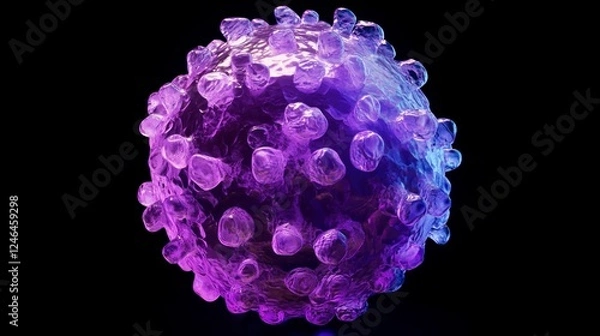 Fototapeta Glowing stem cell sphere artistic representation medical science digital art dark background gigapixel quality