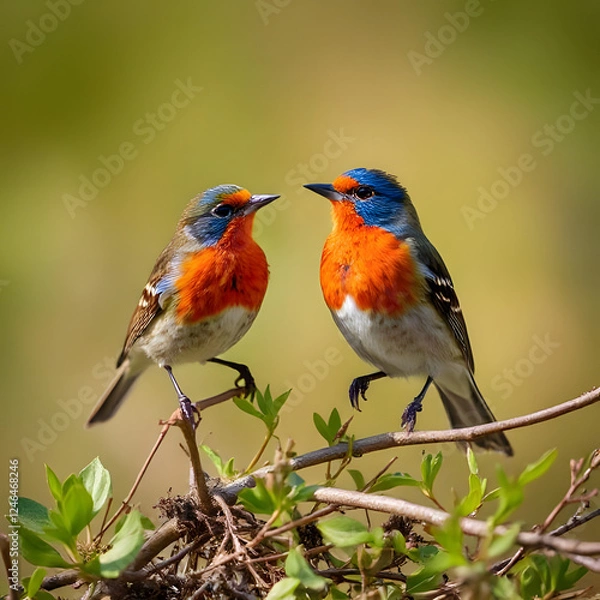 Fototapeta robin on a branch