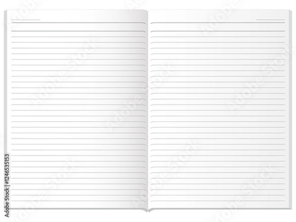 Obraz 開いたノートのイラスト