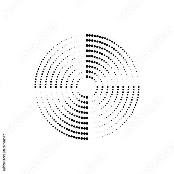 Fototapeta Speed dotted lines vector icon