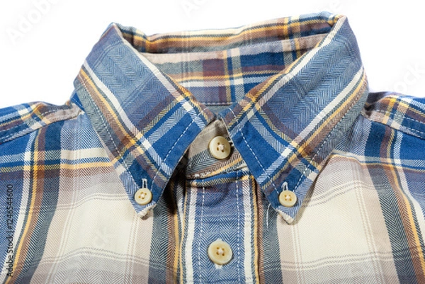 Obraz classic button down shirt collar on a white background