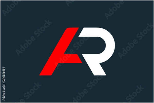 Obraz Initial AR Logo Design Vector