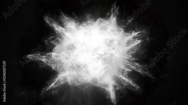Fototapeta Unleashed Power: Monochrome Explosion Art