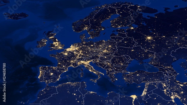 Fototapeta Europa - noc i granice