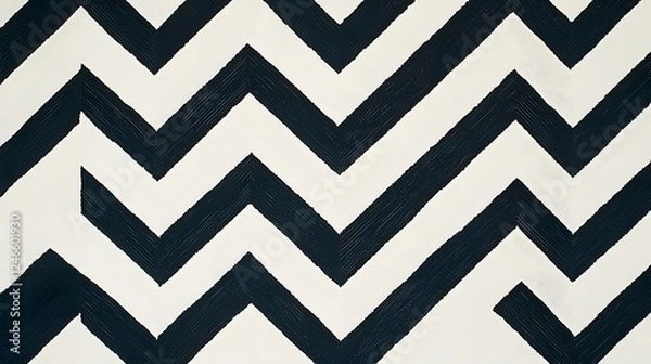 Fototapeta Black and white zigzag pattern with sharp angles on a textured background.