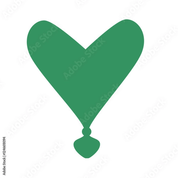 Obraz Love shape heart Icons green color Illustration valentine, mom day, feeling