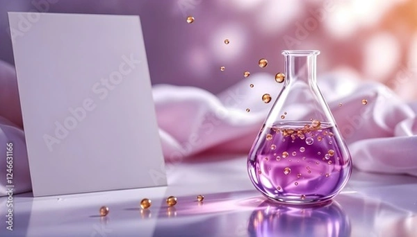 Fototapeta Cosmetic Ingredients and Certification Symbolism