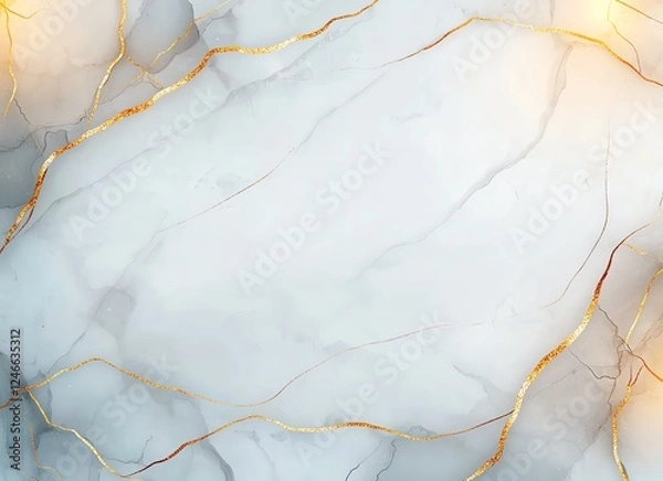 Fototapeta White gold marble texture pattern background with high resolution design for cover book or brochure, poster, wallpaper background or realistic business