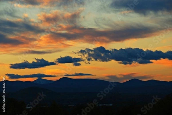 Fototapeta Dramatic clouds at Sunset