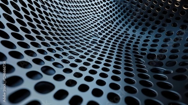 Fototapeta Lowdrag airflow structure forming a smooth, digital arc