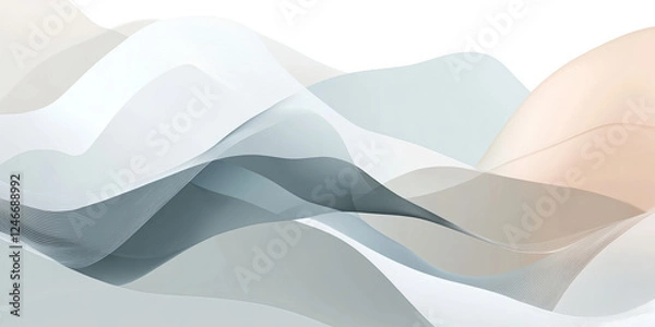 Fototapeta A minimalistic abstract background in shades of soft gray, cool blue, and muted silver. The gentle tones create a calm, serene atmosphere, ideal for professional branding, corporate websites, or