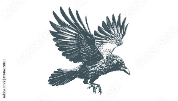 Fototapeta crow vector, raven vector