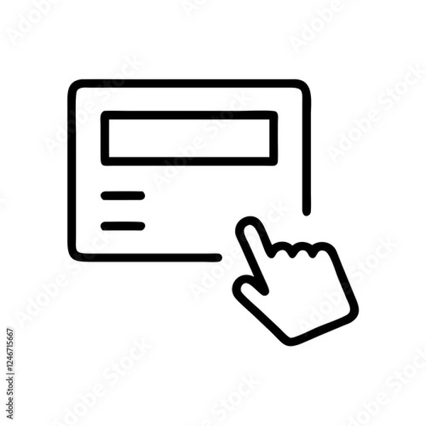 Fototapeta Field Form Click Icon