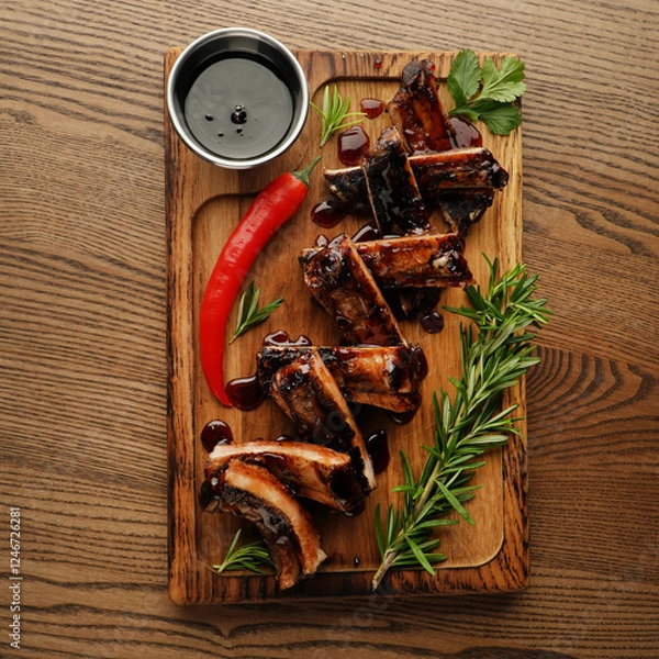 Obraz grilled pork ribs