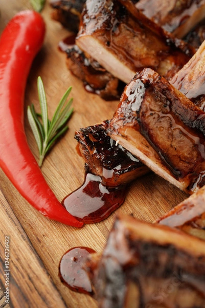 Obraz grilled meat with spices