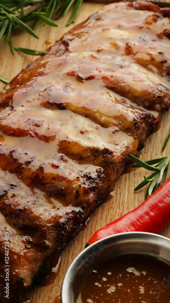 Obraz grilled pork ribs