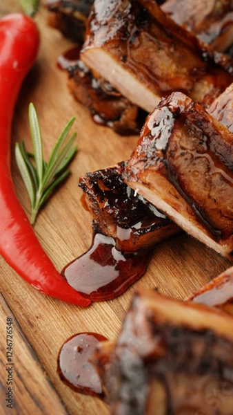 Obraz grilled pork ribs