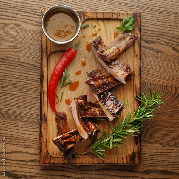 Obraz grilled pork ribs